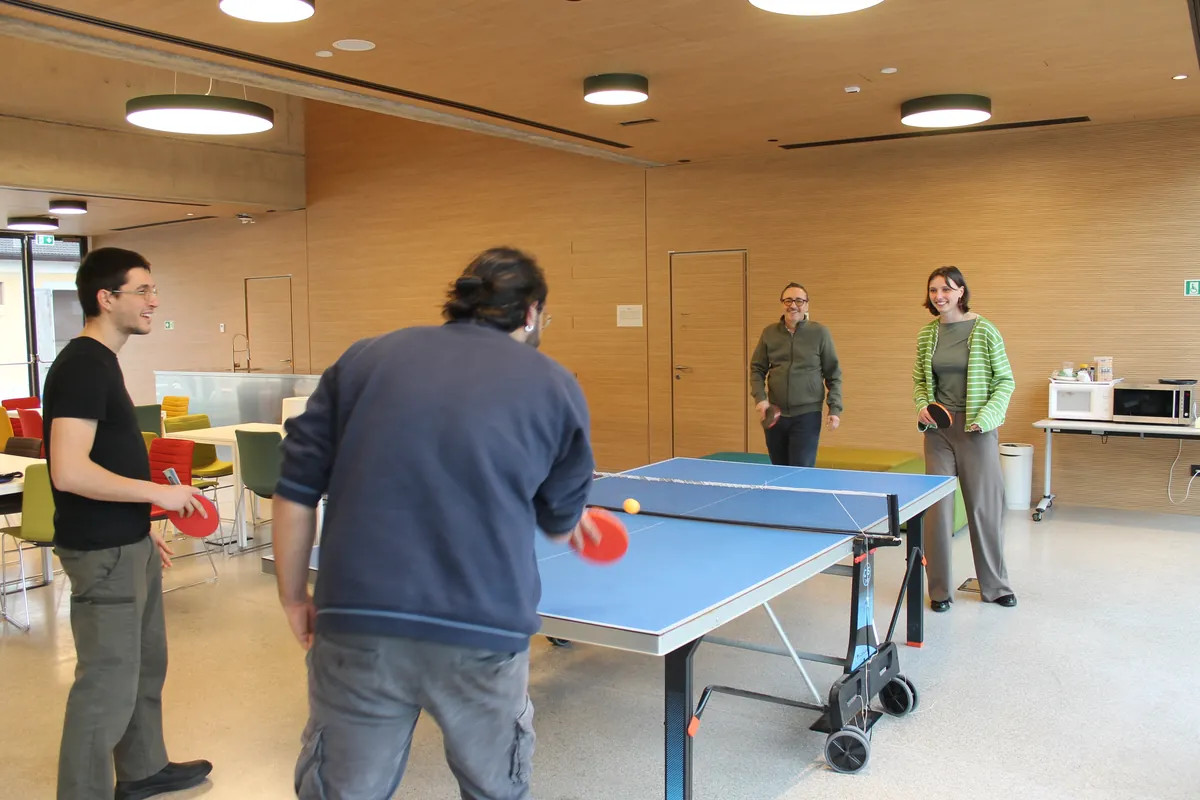 Ping pong at the lab
